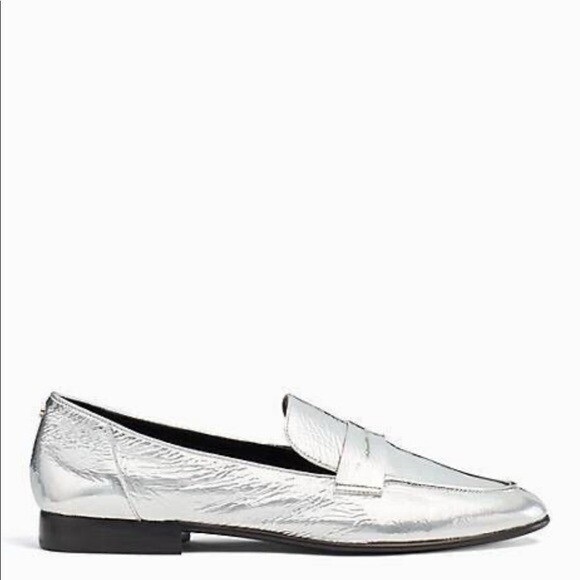 kate spade Shoes - NIB Kate Spade New York Metallic Silver Genevieve Loafers Size 9.5